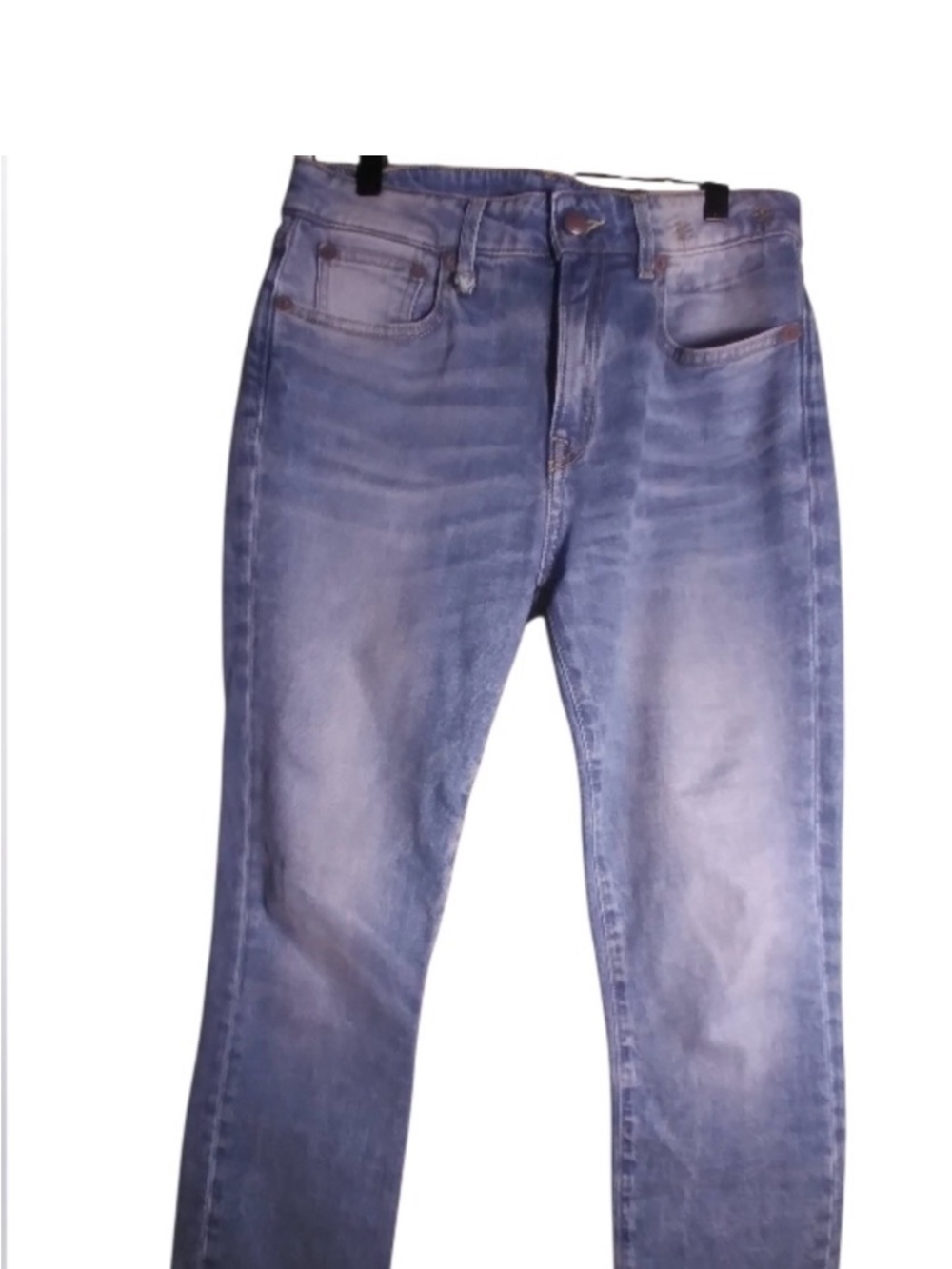 R13 Slim Straight Jeans in Washed Blue